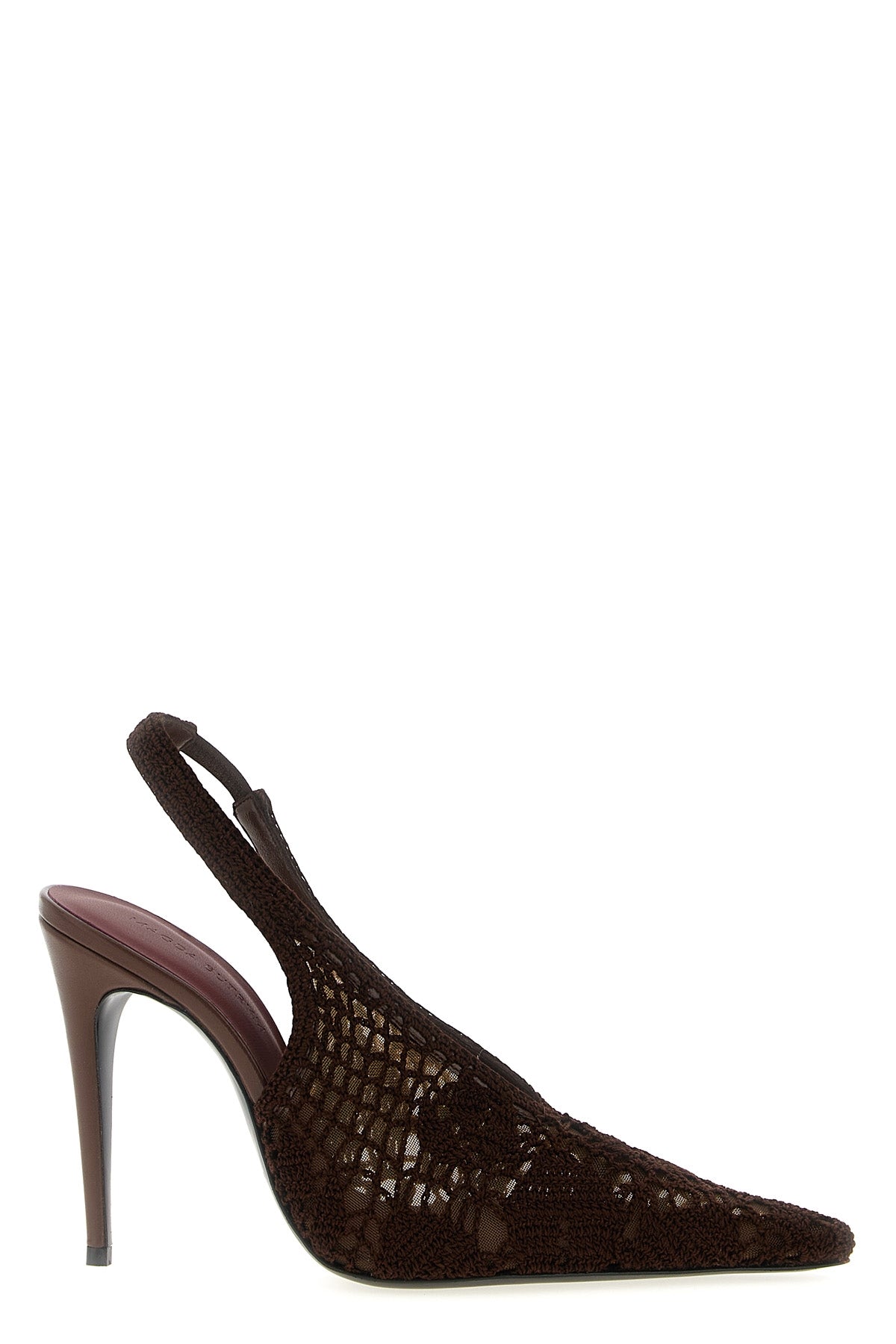 MAGDA BUTRYM 37.5 crochet tulle slingback shoes
