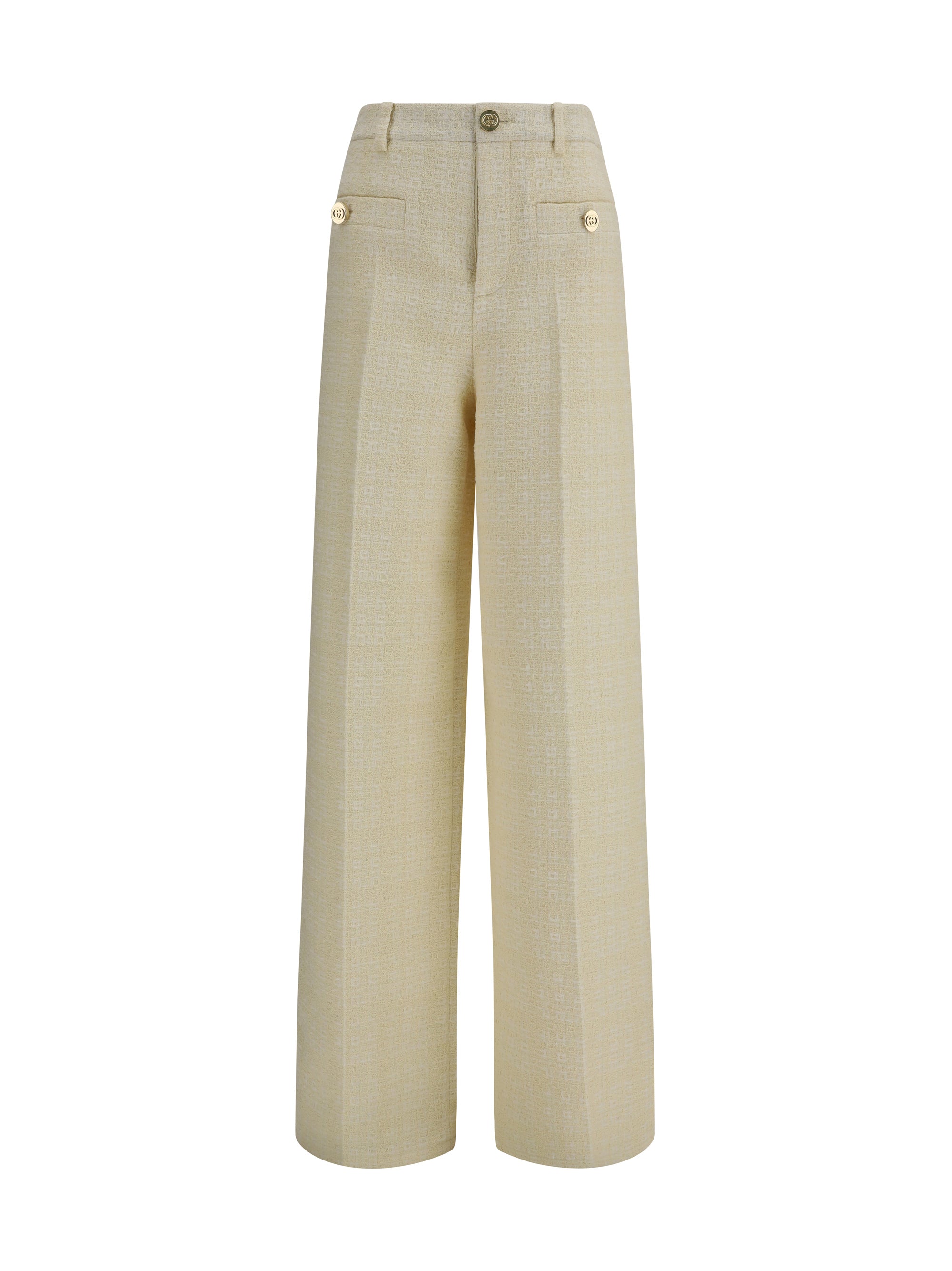 GUCCI 40 cotton tweed check pants 