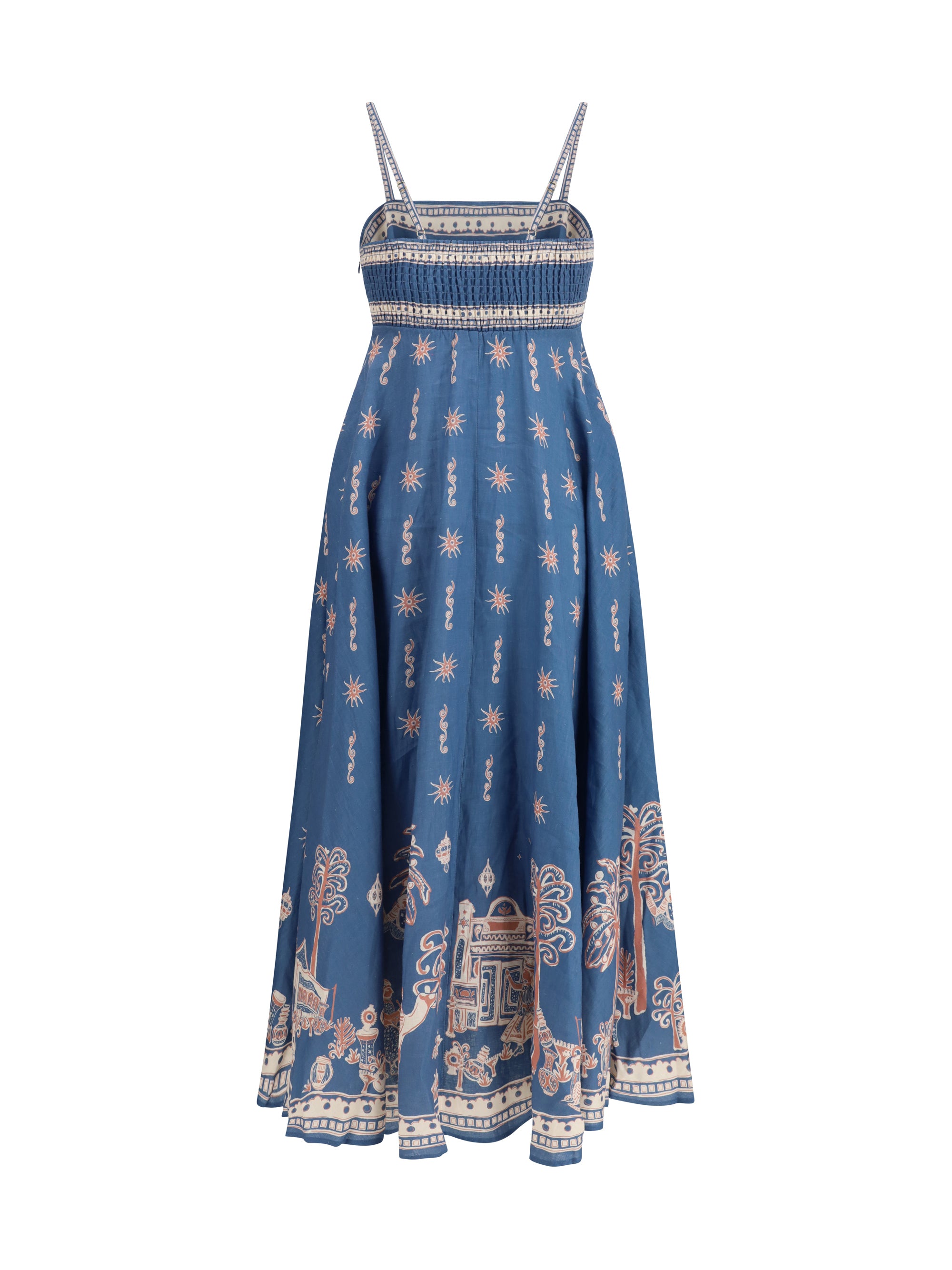 ALEMAIS 8 acacia linen maxi dress