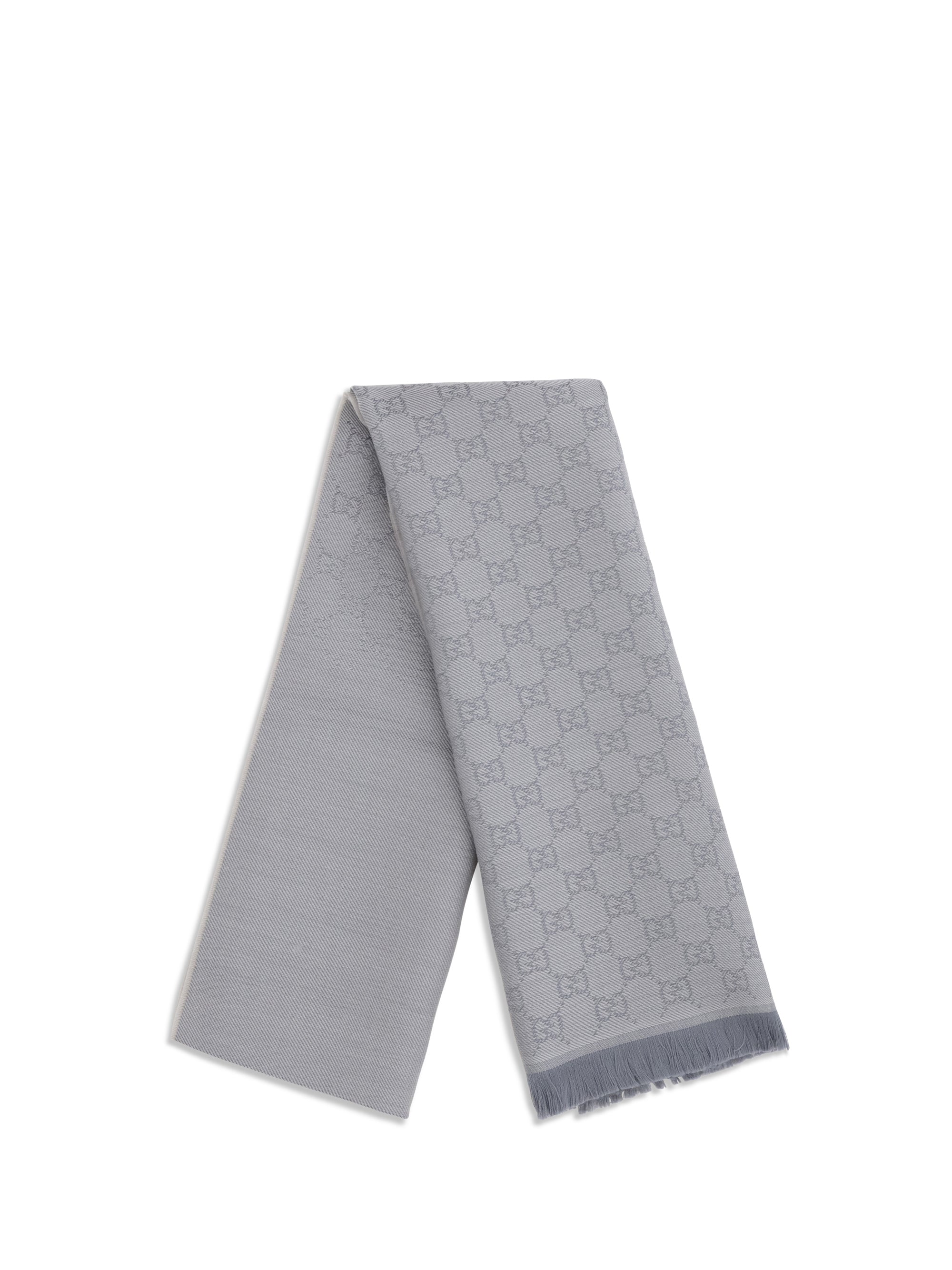 gg supreme embroidered wool scarf