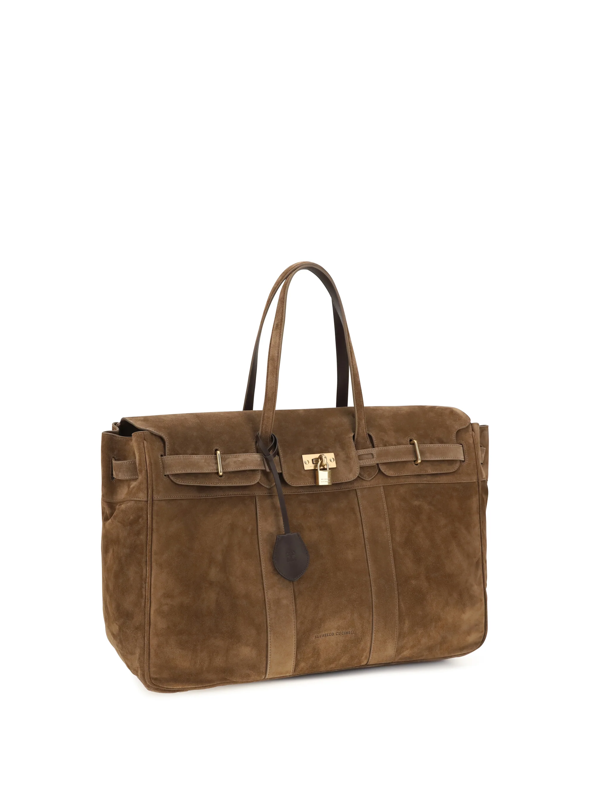 BRUNELLO CUCINELLI OS explorer suede travel bag