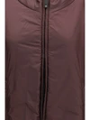 hooded padded vest in water repellent canvas
