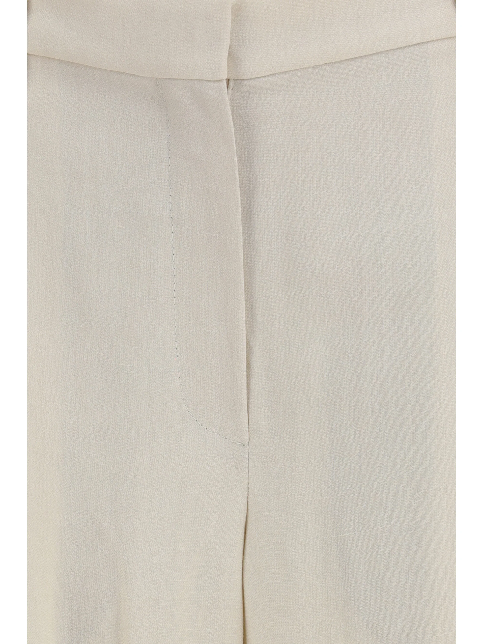 wide pants in fluid twill