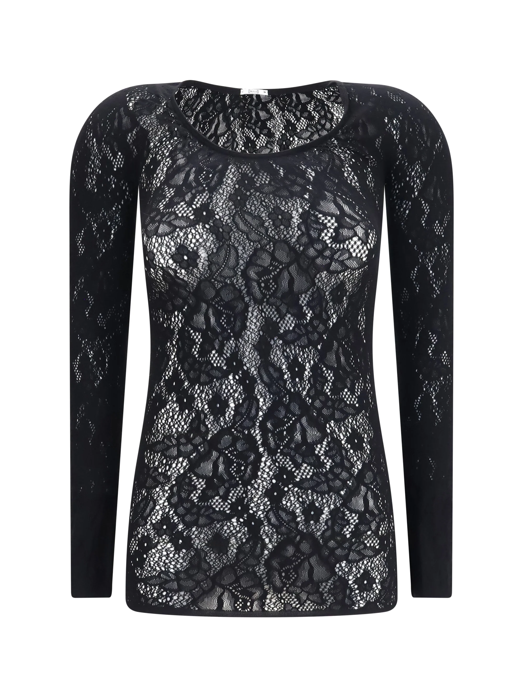 WOLFORD L infinite rose net long-sleeve top