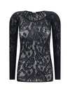 infinite rose net long-sleeve top