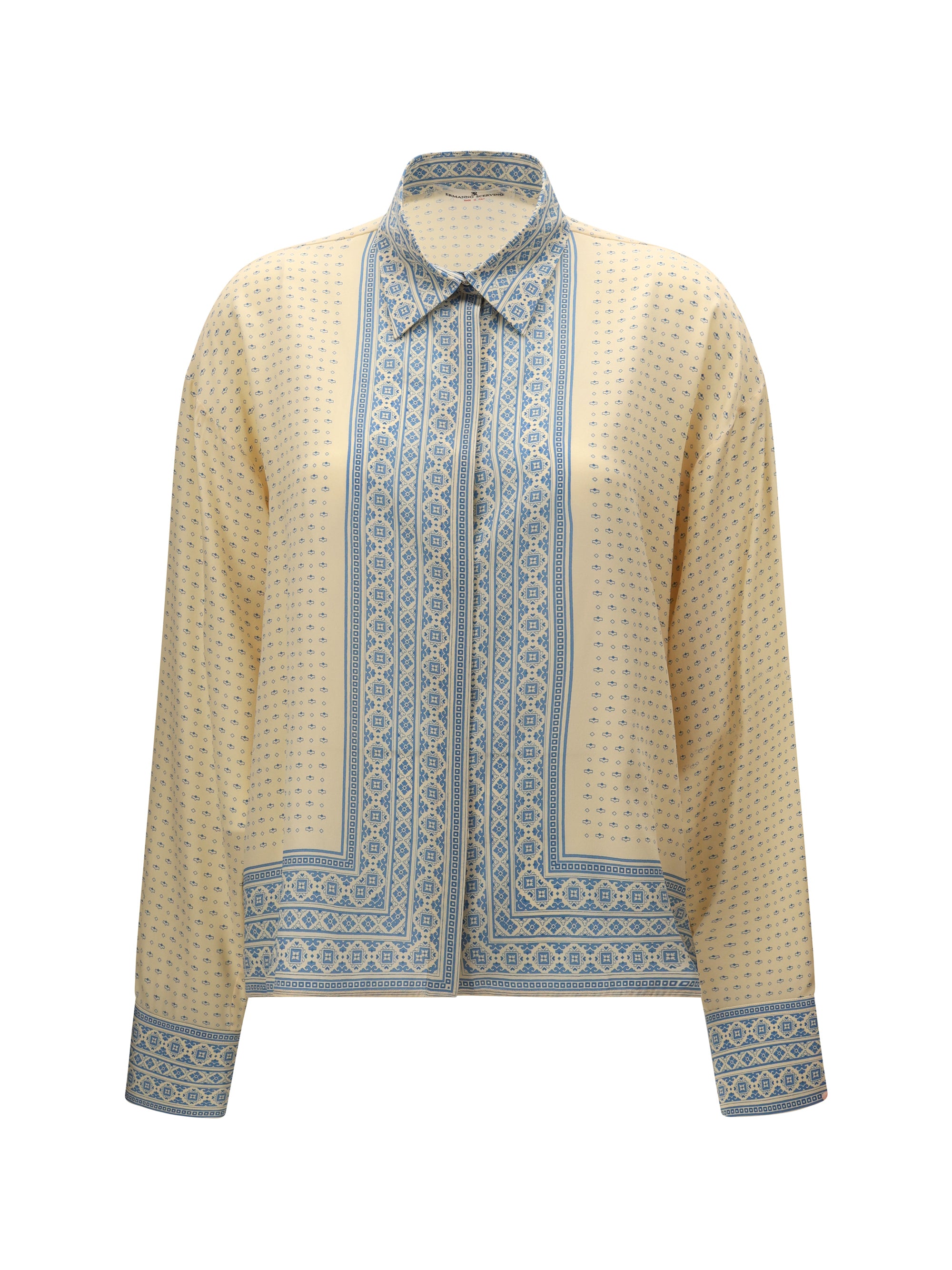 ERMANNO SCERVINO 40 silk shirt with geometric print
