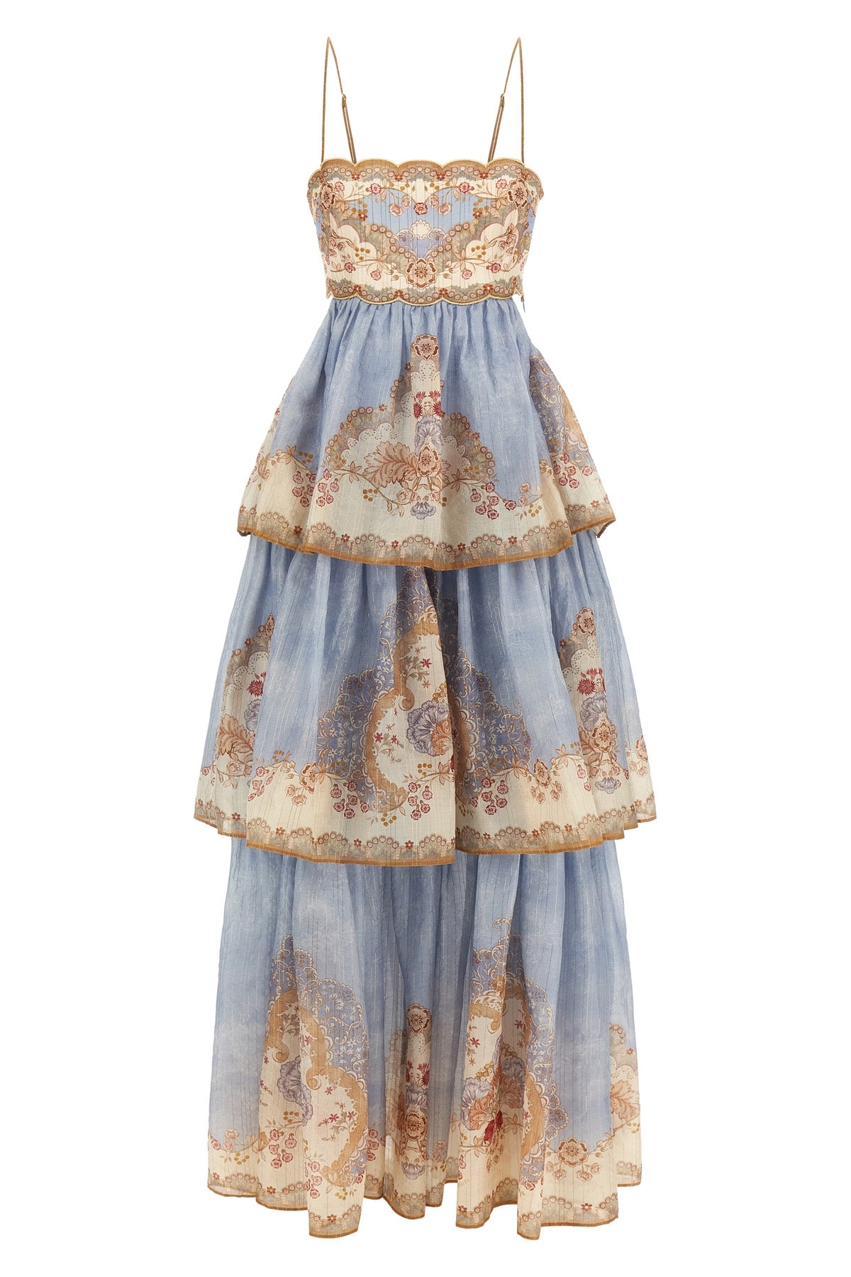 wallpaper long daylight dress in cotton and silk blend