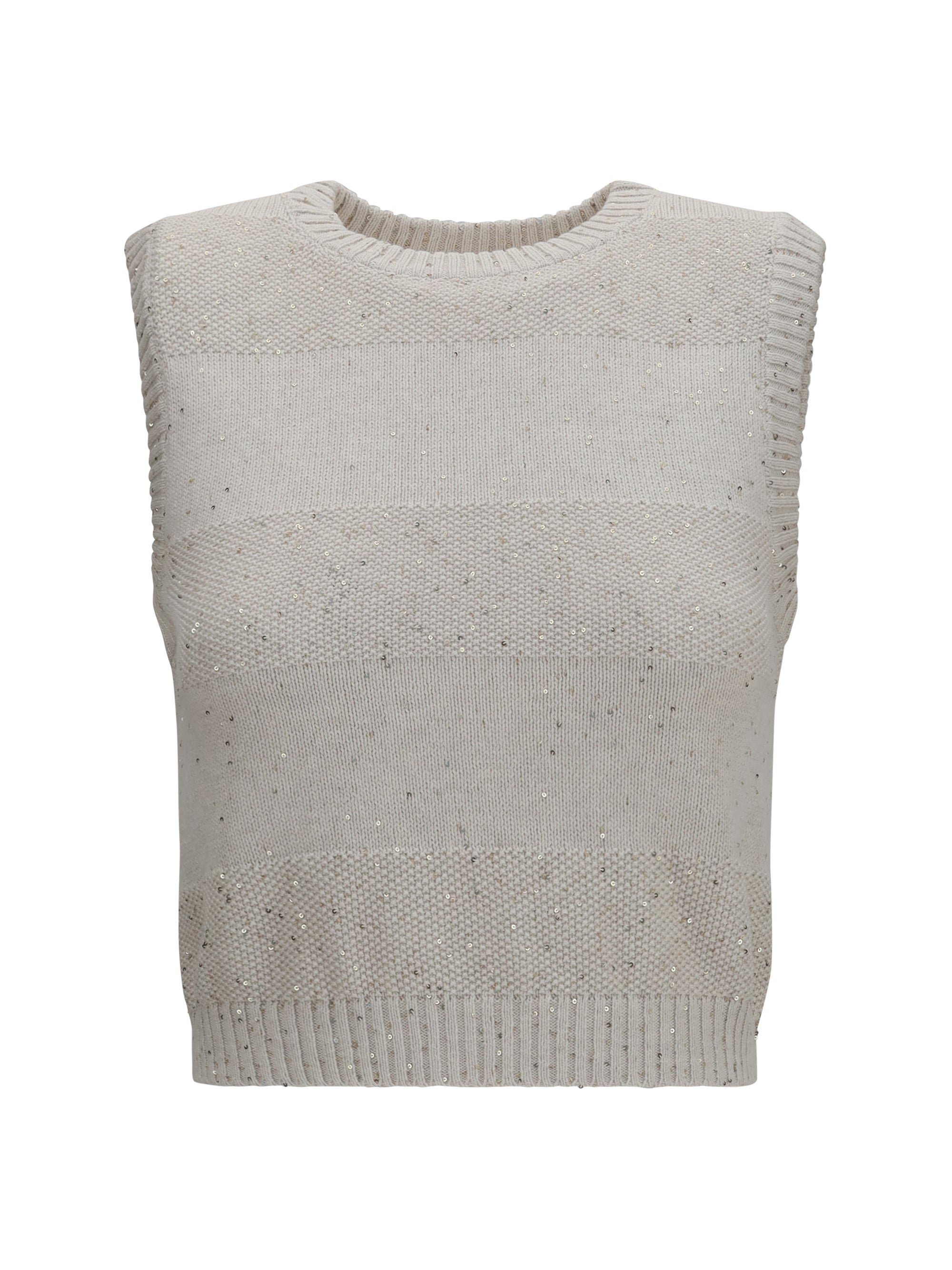 BRUNELLO CUCINELLI S knit and sequin vest