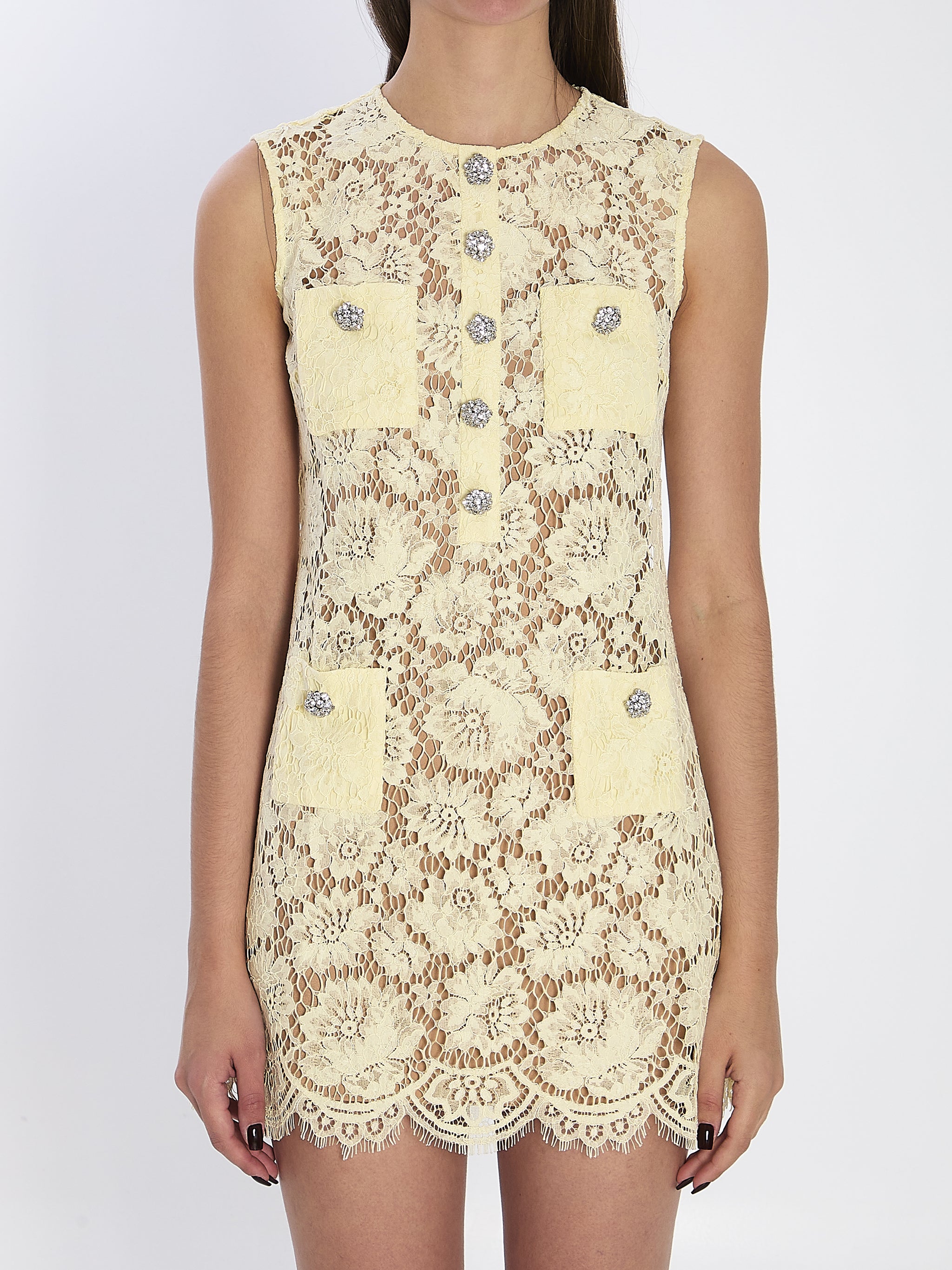 fine lace mini dress