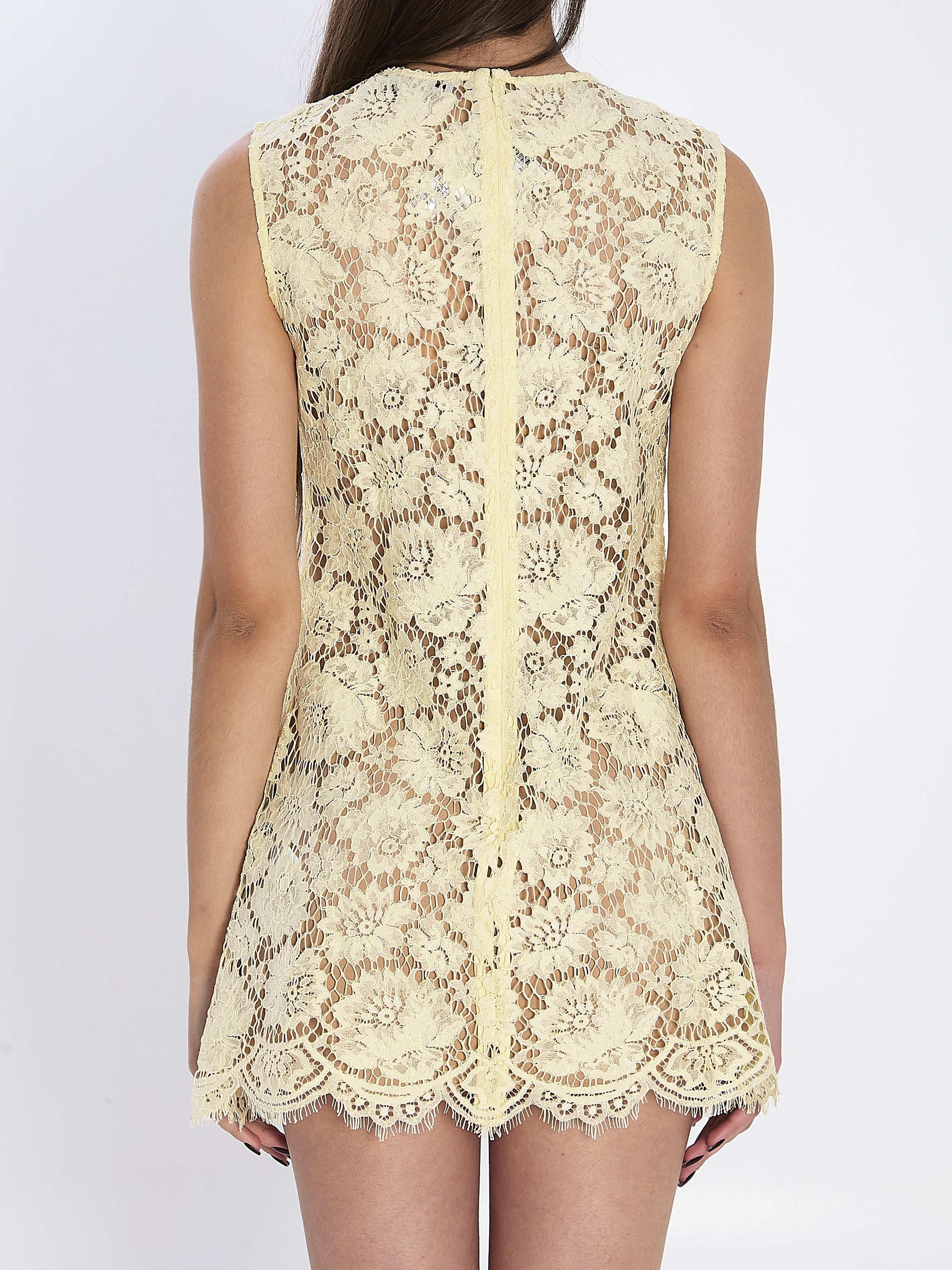 fine lace mini dress