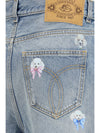 poodle-print baggy jeans