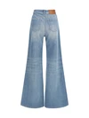 high-rise wide-leg denim jeans