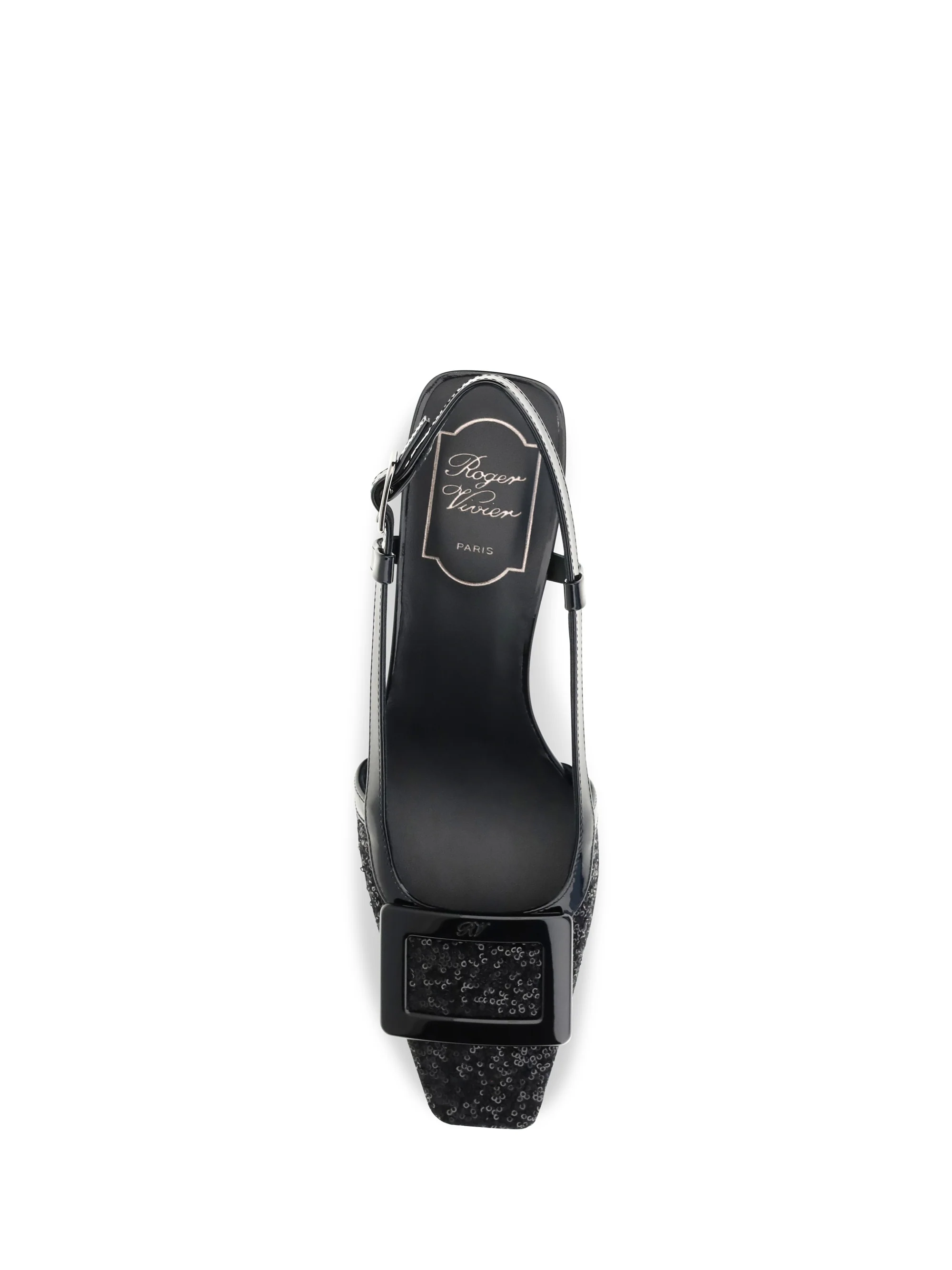 belle vivier shiny-effect slingback pumps