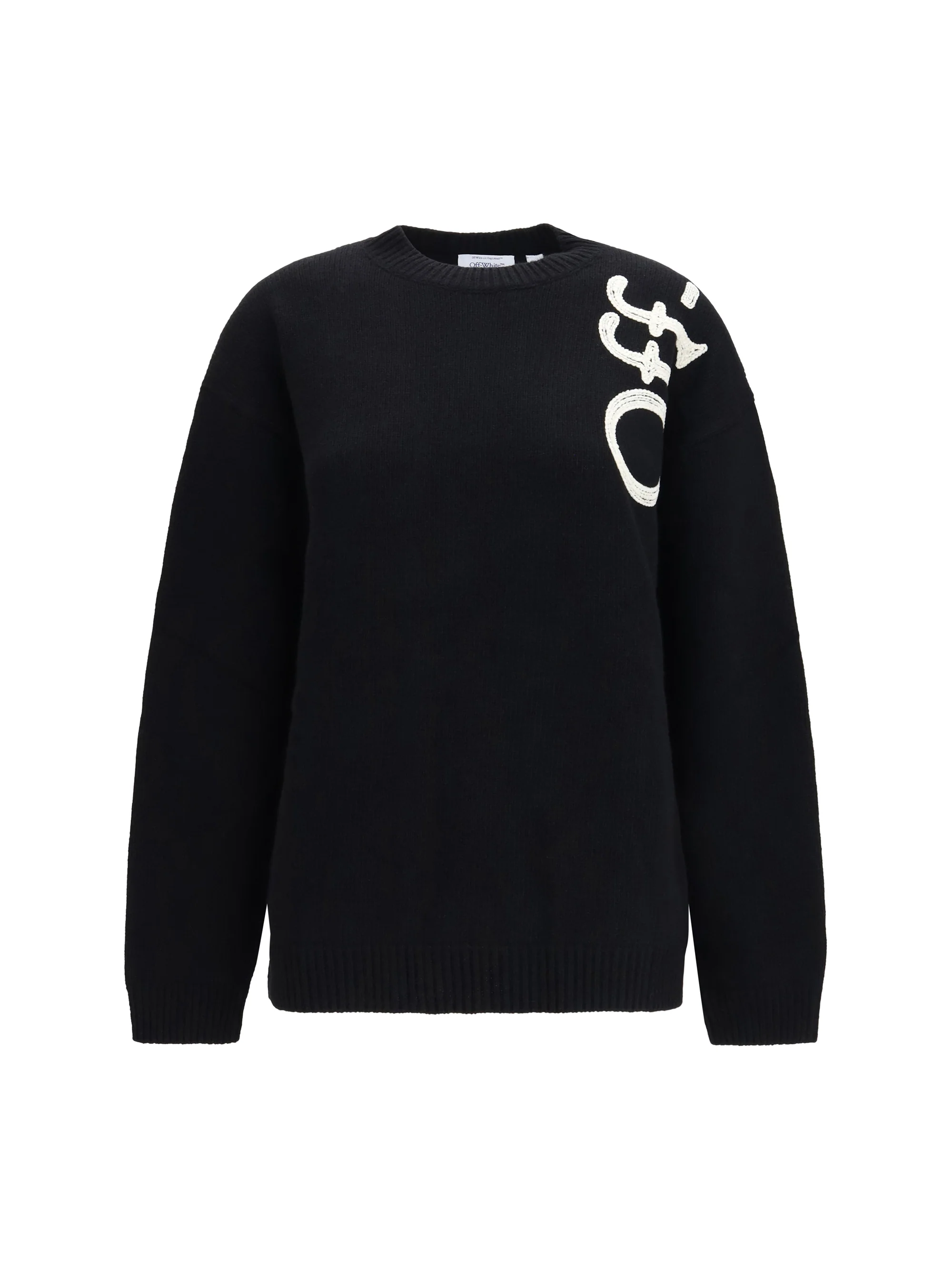 OFF-WHITE M vertical bookish crewneck sweater