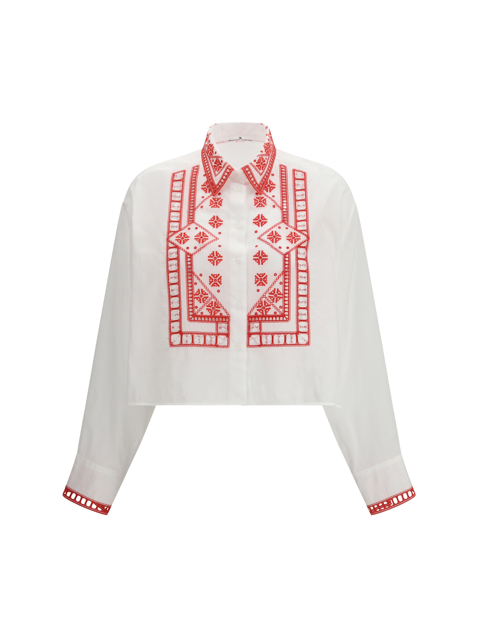 ERMANNO SCERVINO 40 manjaro embroidered shirt