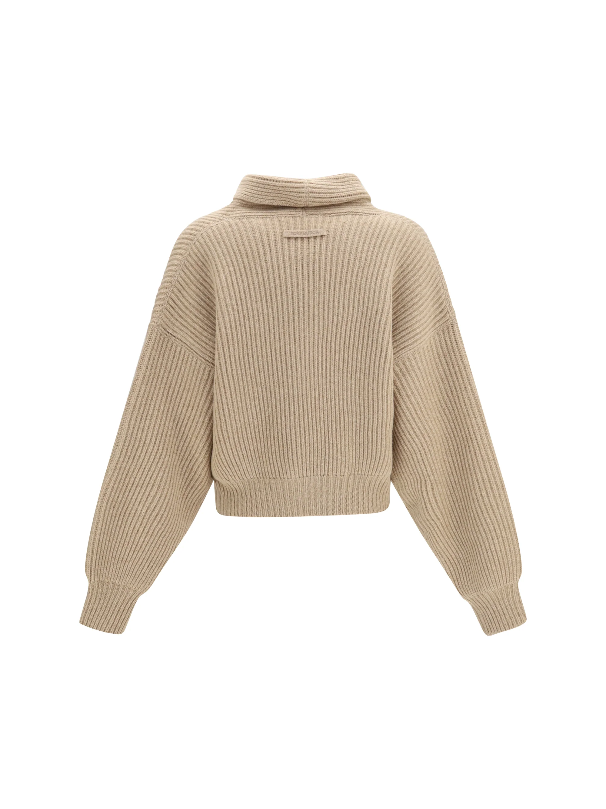 TORY BURCH M ribbed wool cropped cardigan