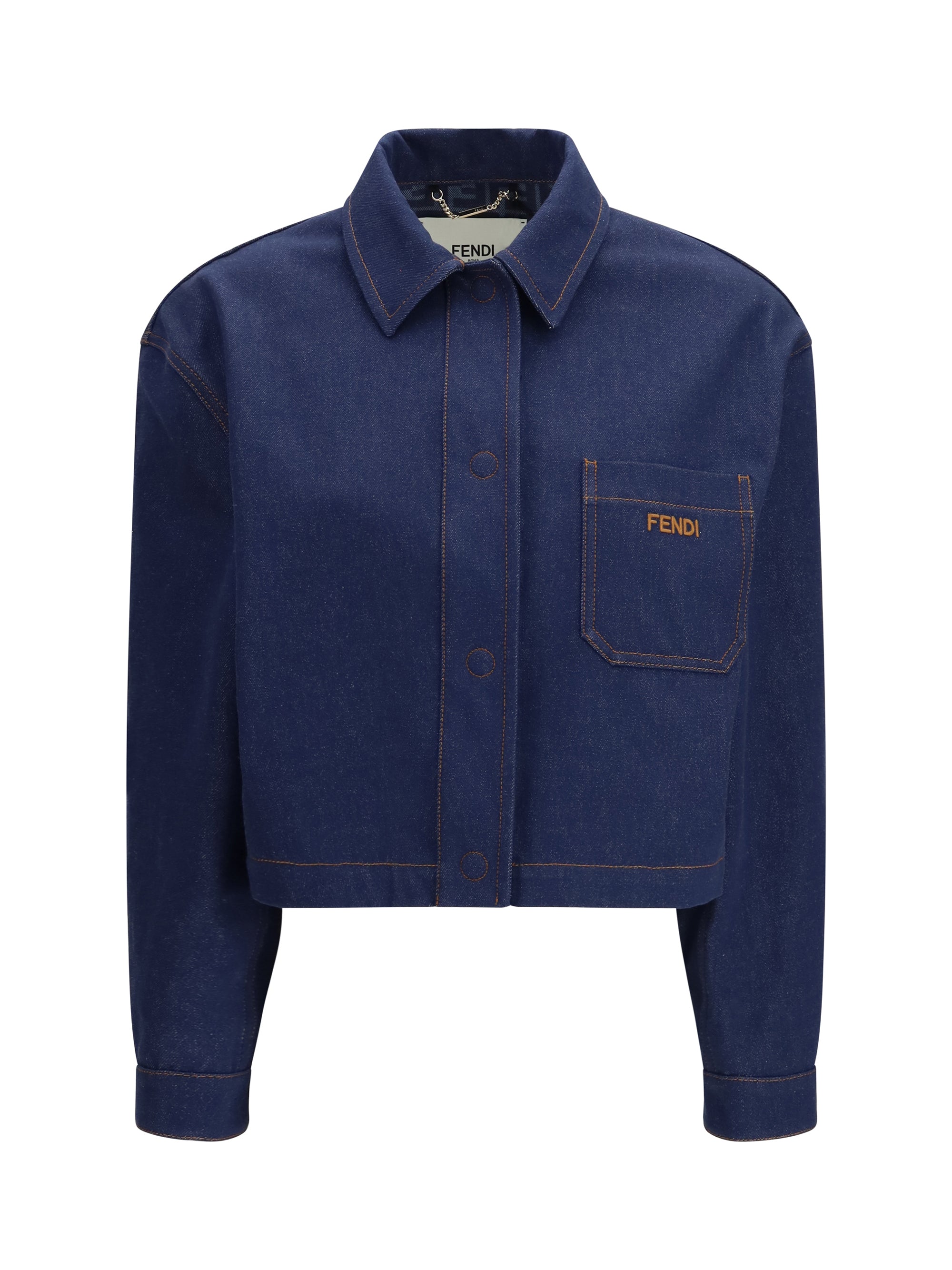 FENDI 44 cropped denim jacket 