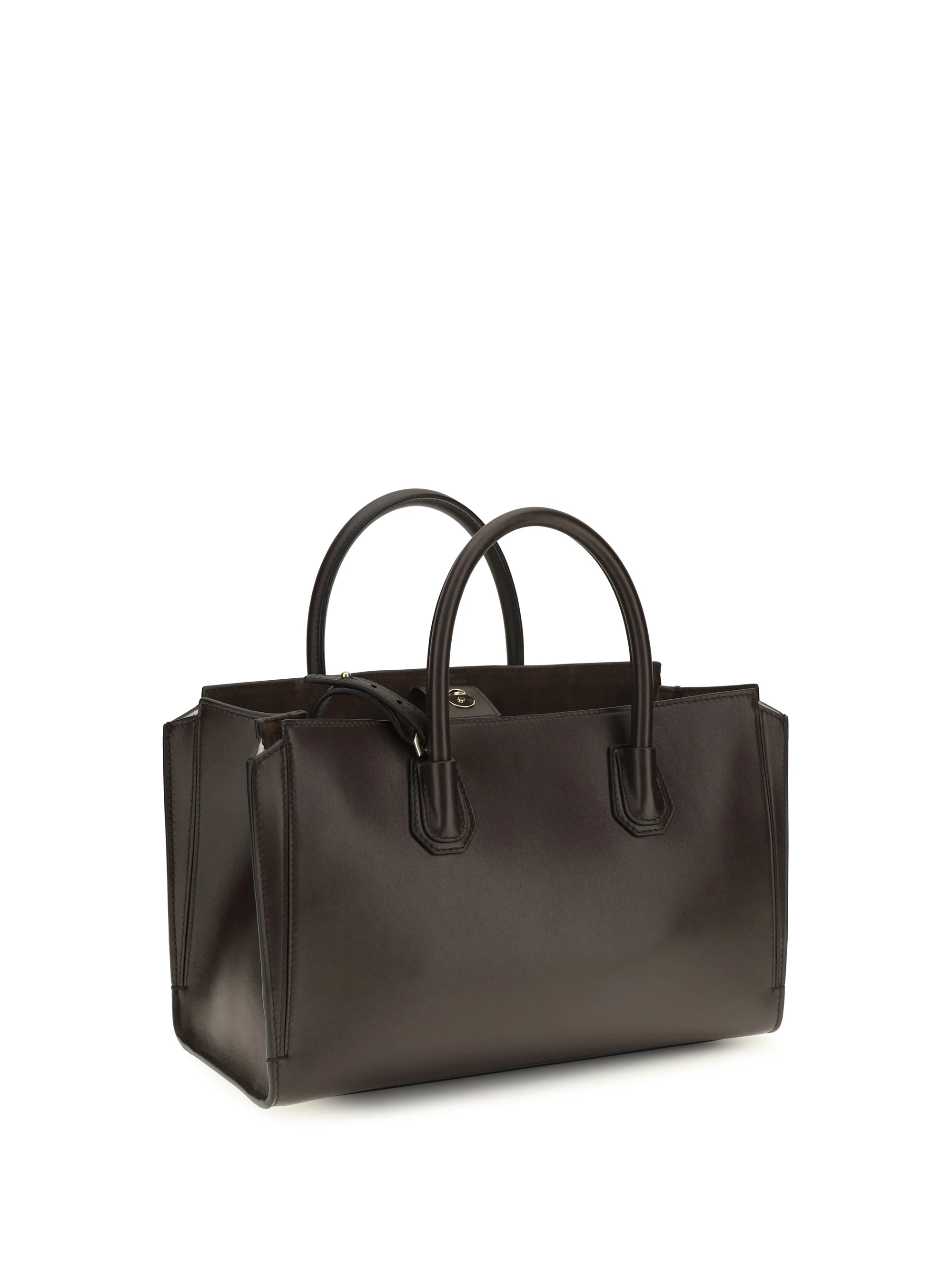 small antigona catchall glossy grained leather handbag