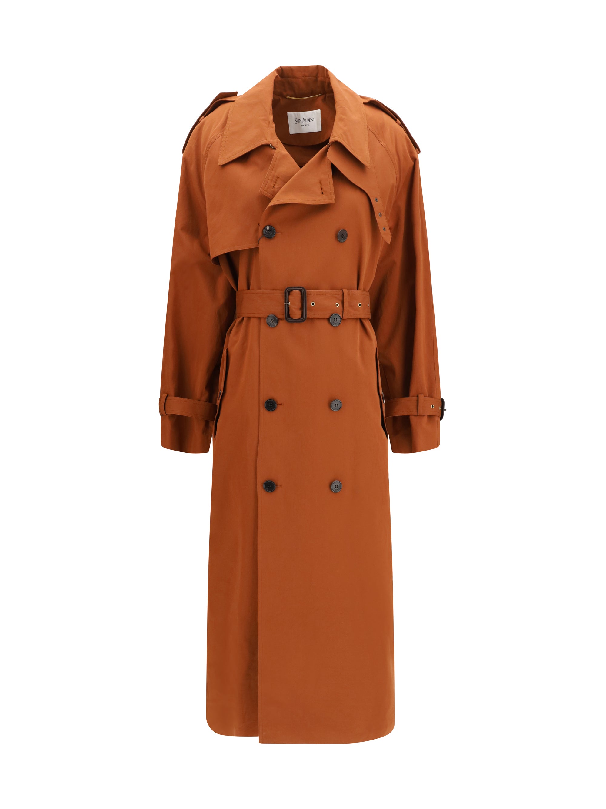 SAINT LAURENT 38 belted double-breasted coat