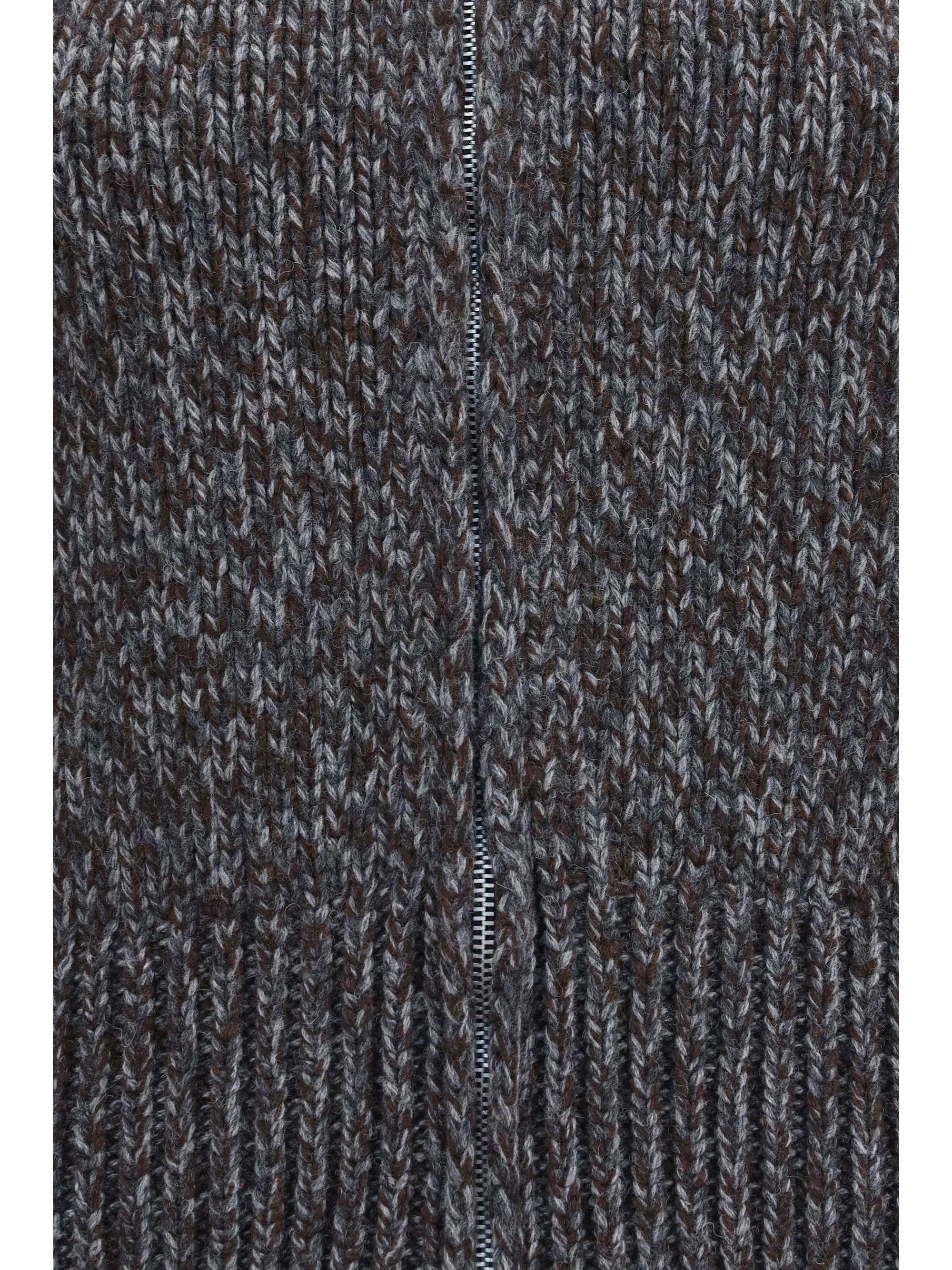 merino wool zip cardigan