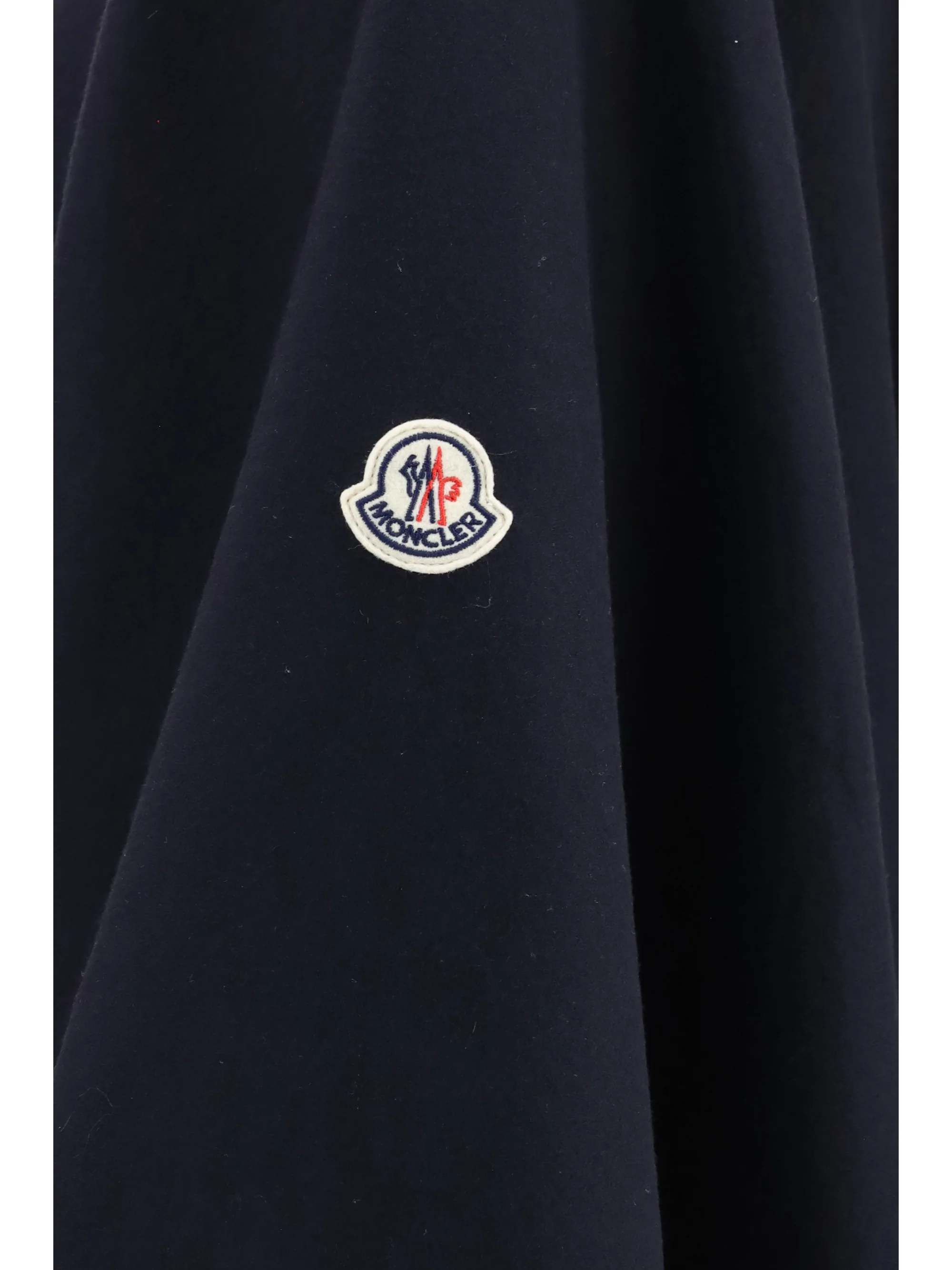padded wool blend cape