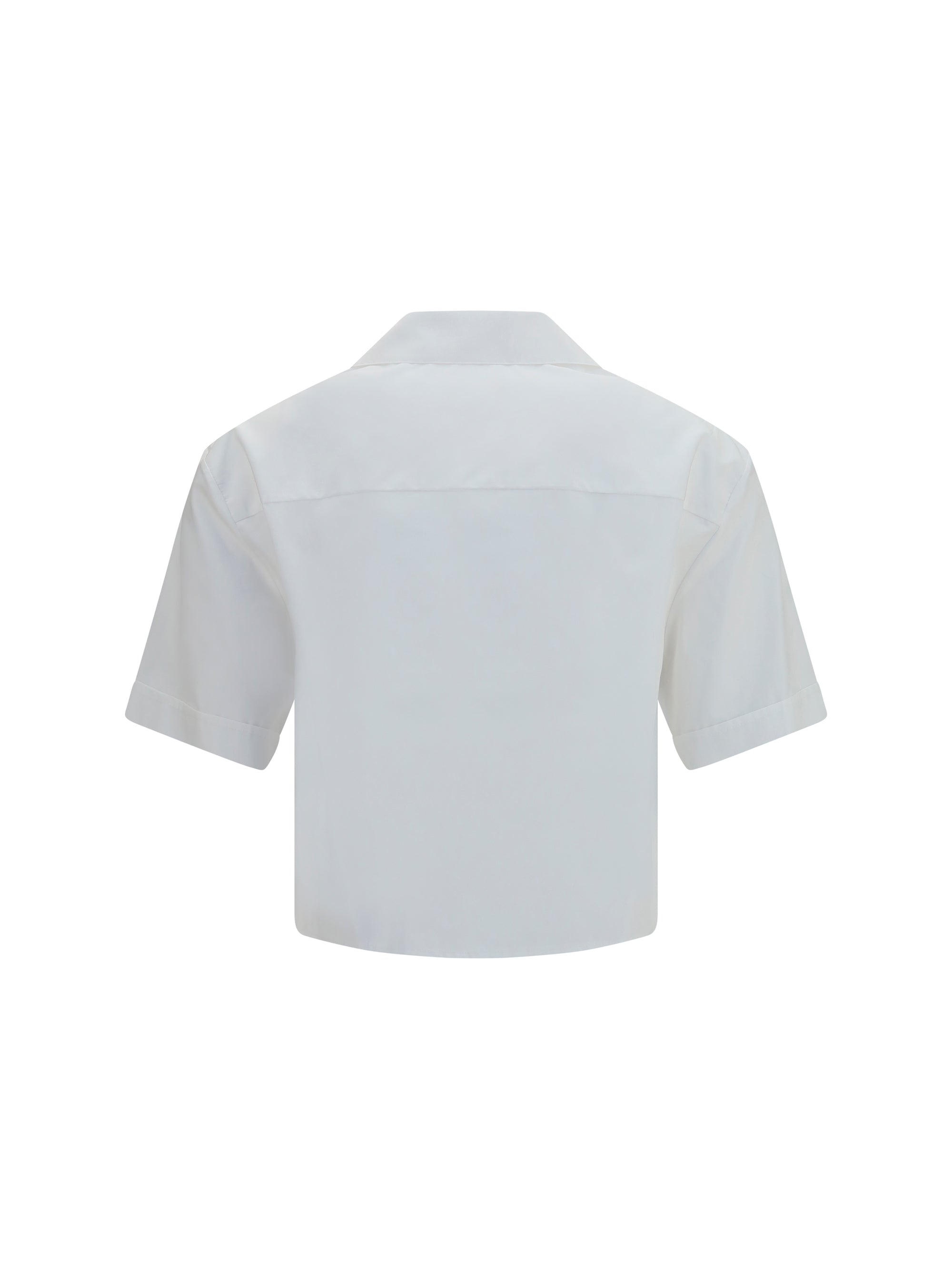 VERSACE 38 cropped cotton poplin shirt 
