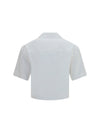 cropped cotton poplin shirt