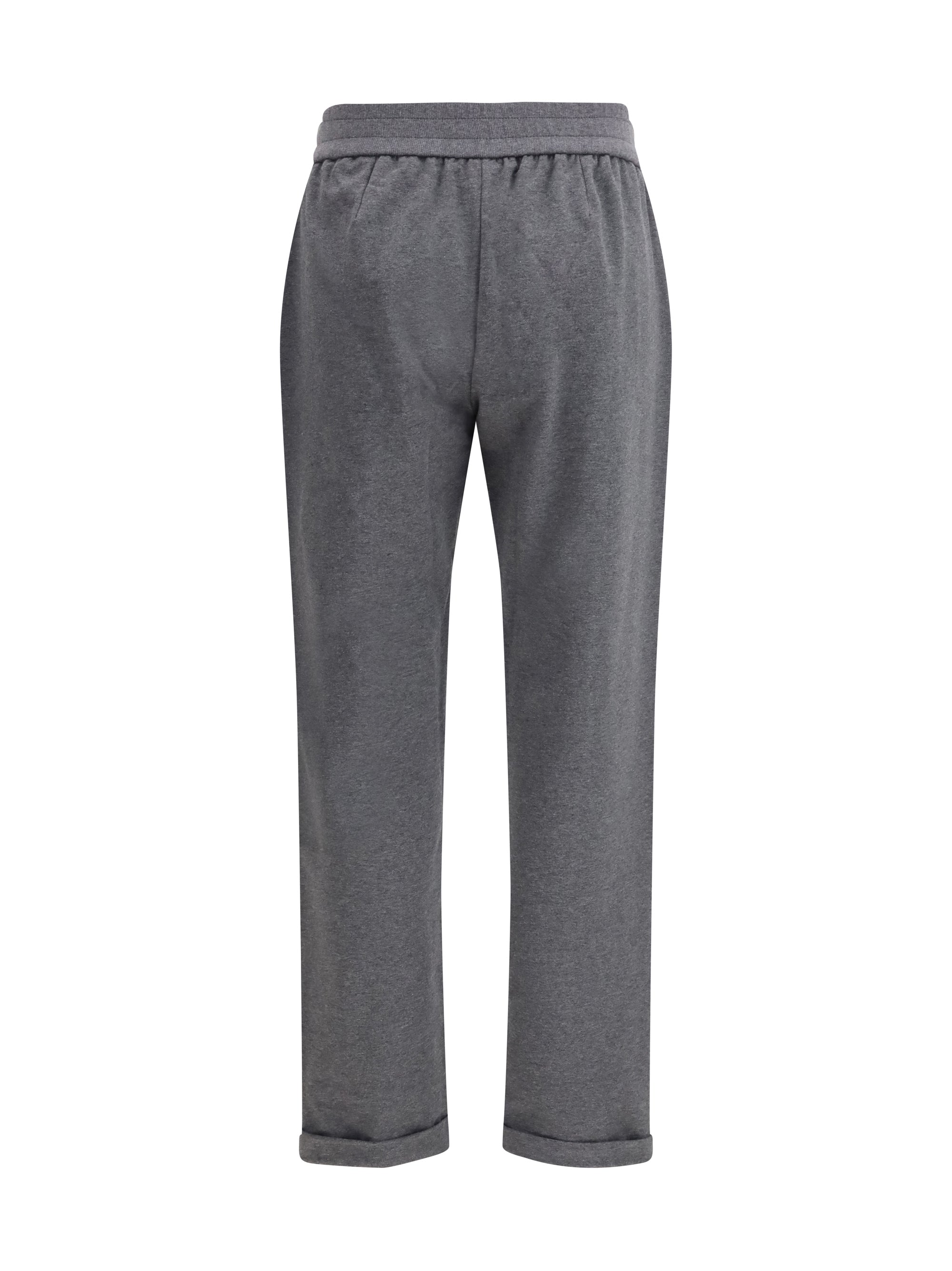 BRUNELLO CUCINELLI XL track stretch-fleece pants with monili detailing