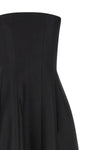 the long khaite stela dress defines a new architectural proportion through its