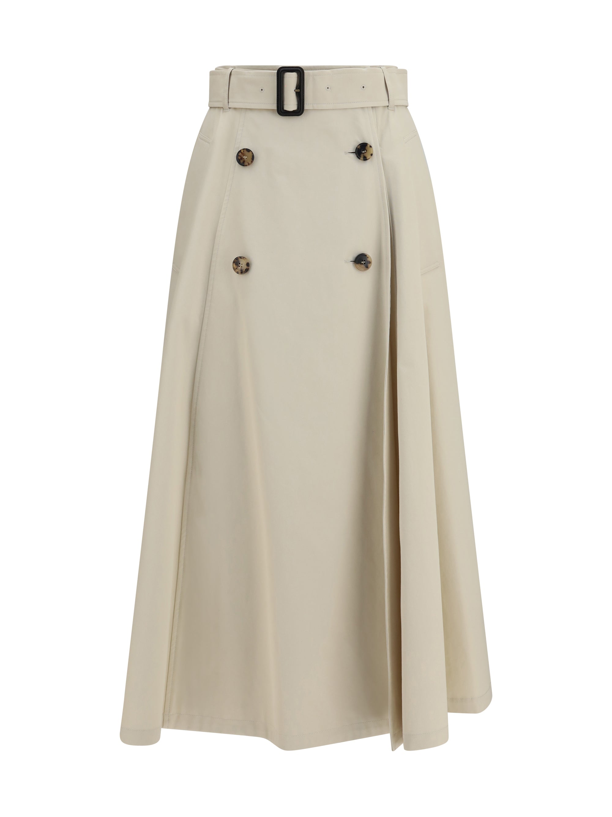 BURBERRY 8 midi trench skirt in gabardine