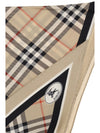 check silk scarf with knight stamp