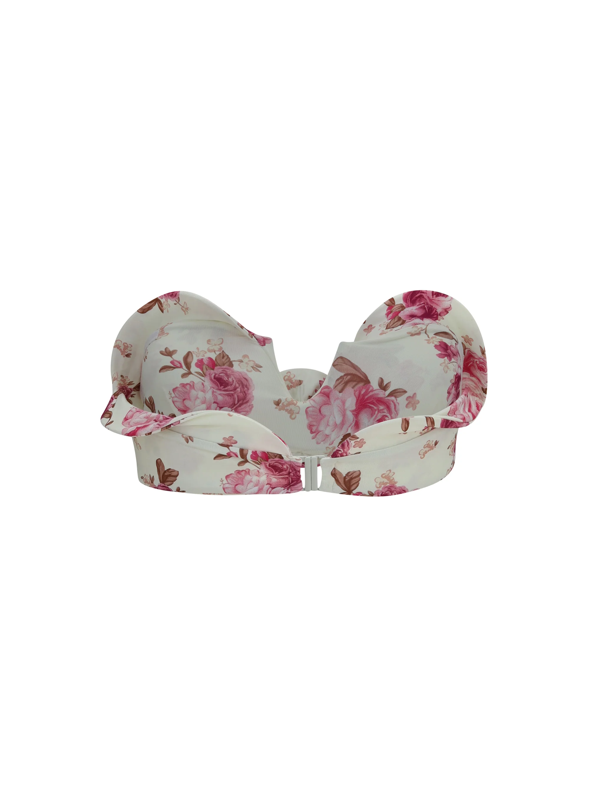 MAGDA BUTRYM 38 sculptural floral-print bandeau swim top