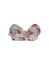 sculptural floral-print bandeau swim top