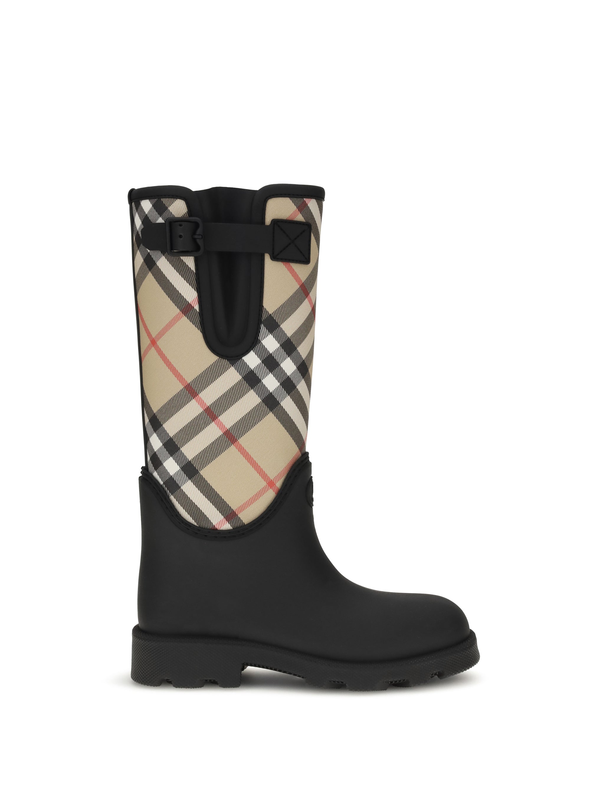 BURBERRY 36 marsh stamp rubber high boots