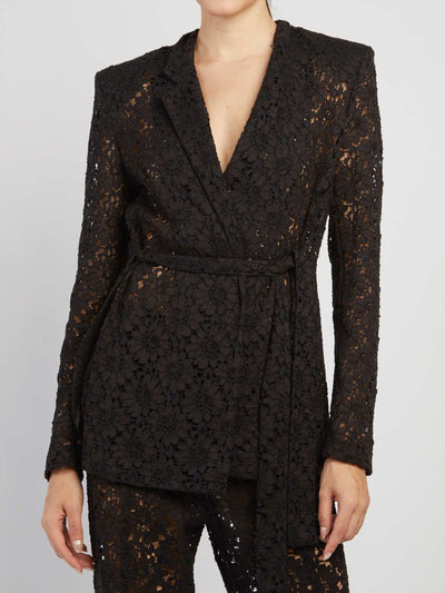 lace jacket with slits