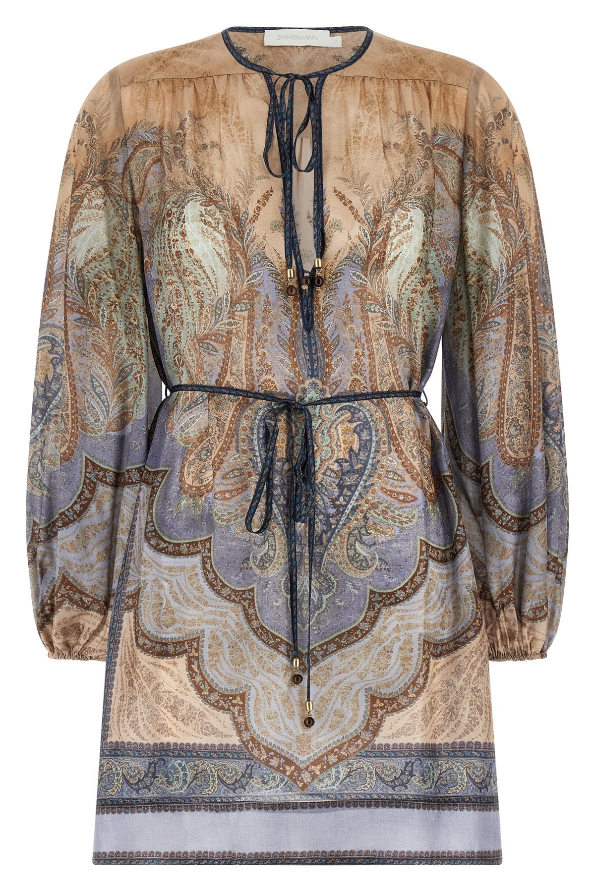 ZIMMERMANN 0.0 wanderlust patterned silk minidress