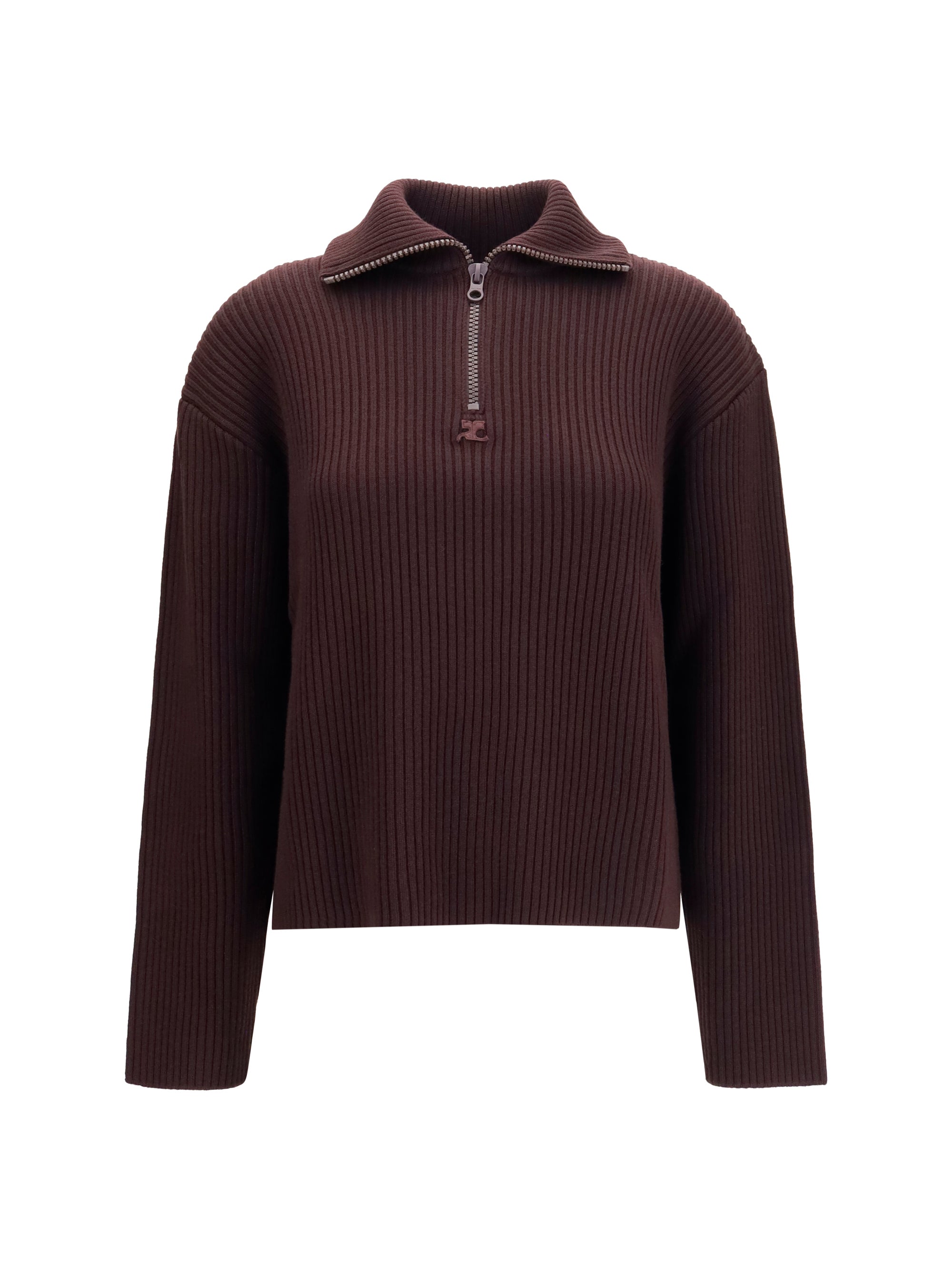 COURRÈGES M ribbed zip sweater