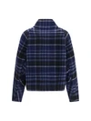 campanula check double-cloth caban