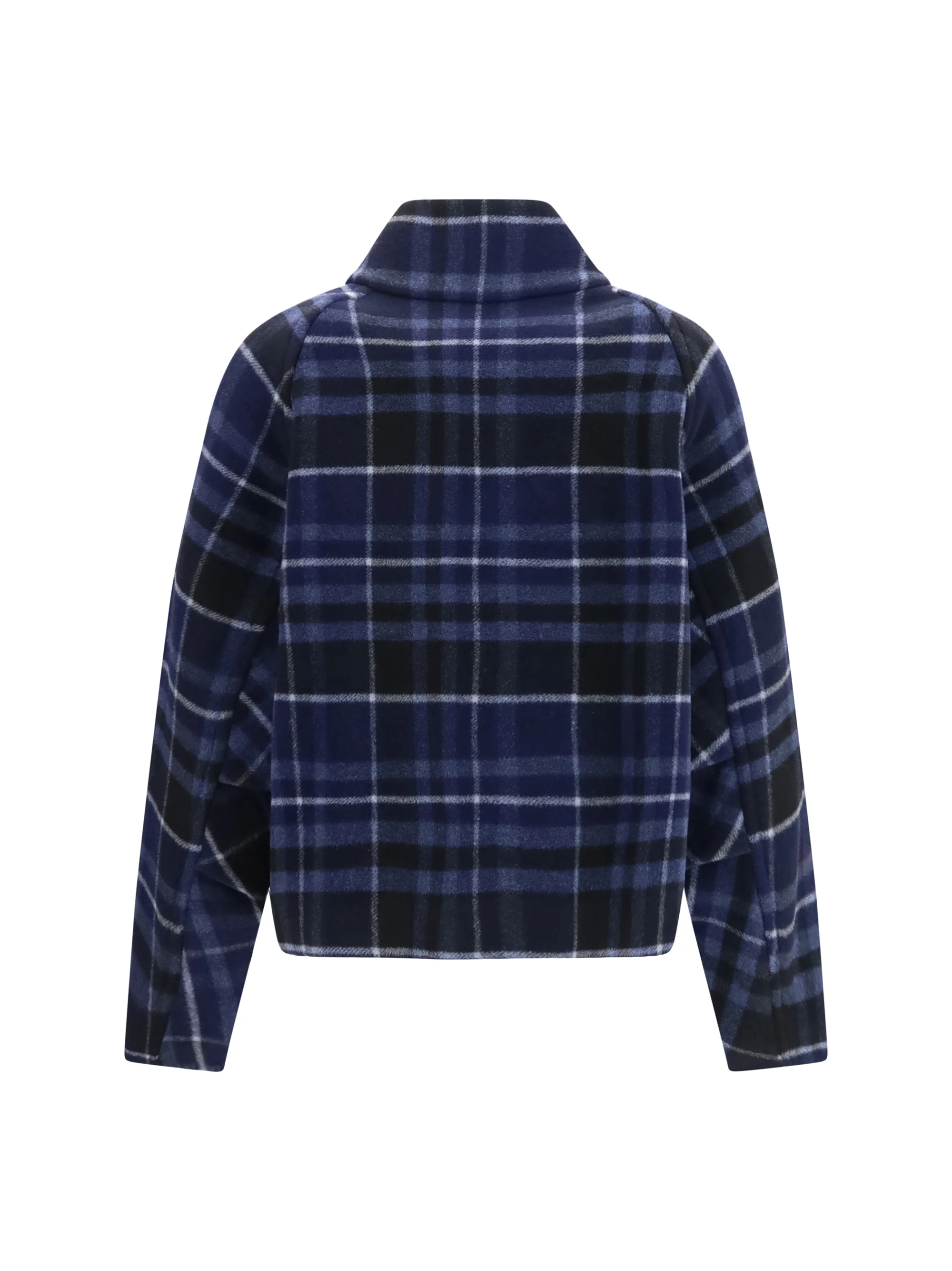 campanula check double-cloth caban