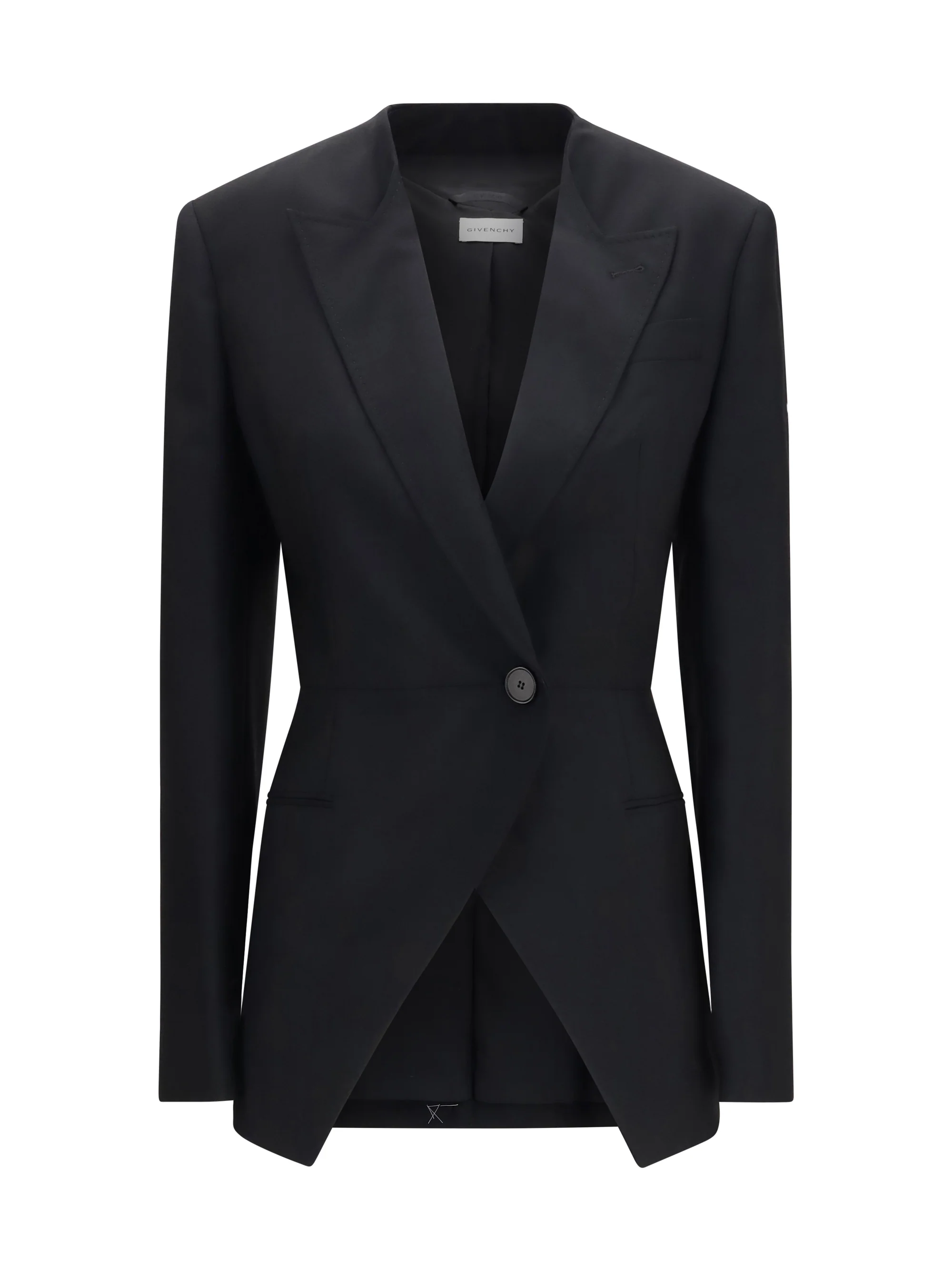 cut-out double-breasted blazer