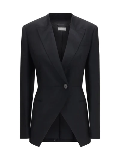 cut-out double-breasted blazer
