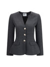 wool peplum blazer