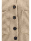 ribbed wool cropped cardigan