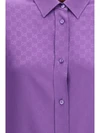 gg supreme print silk shirt