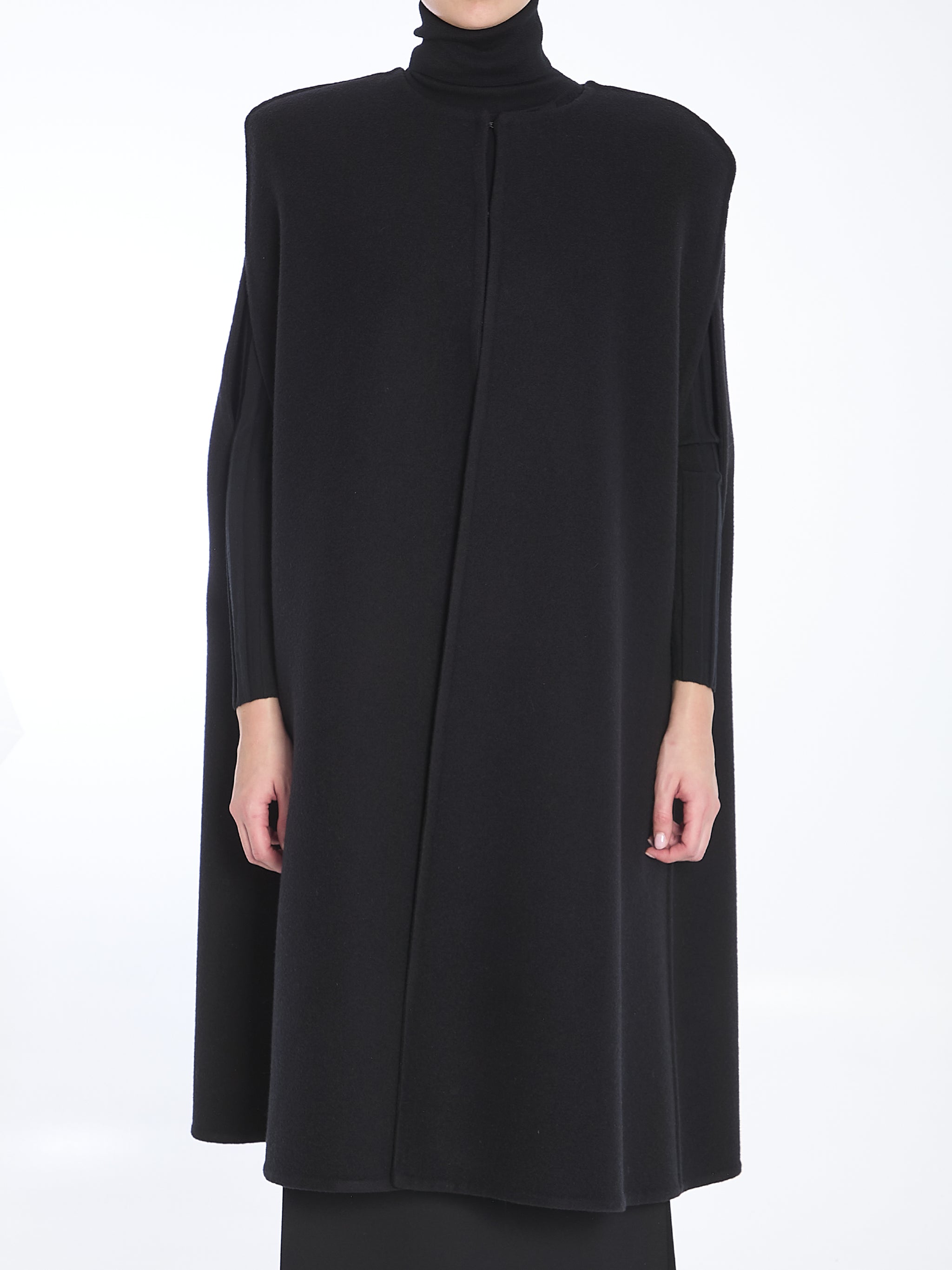 fluffy cashmere blend cape
