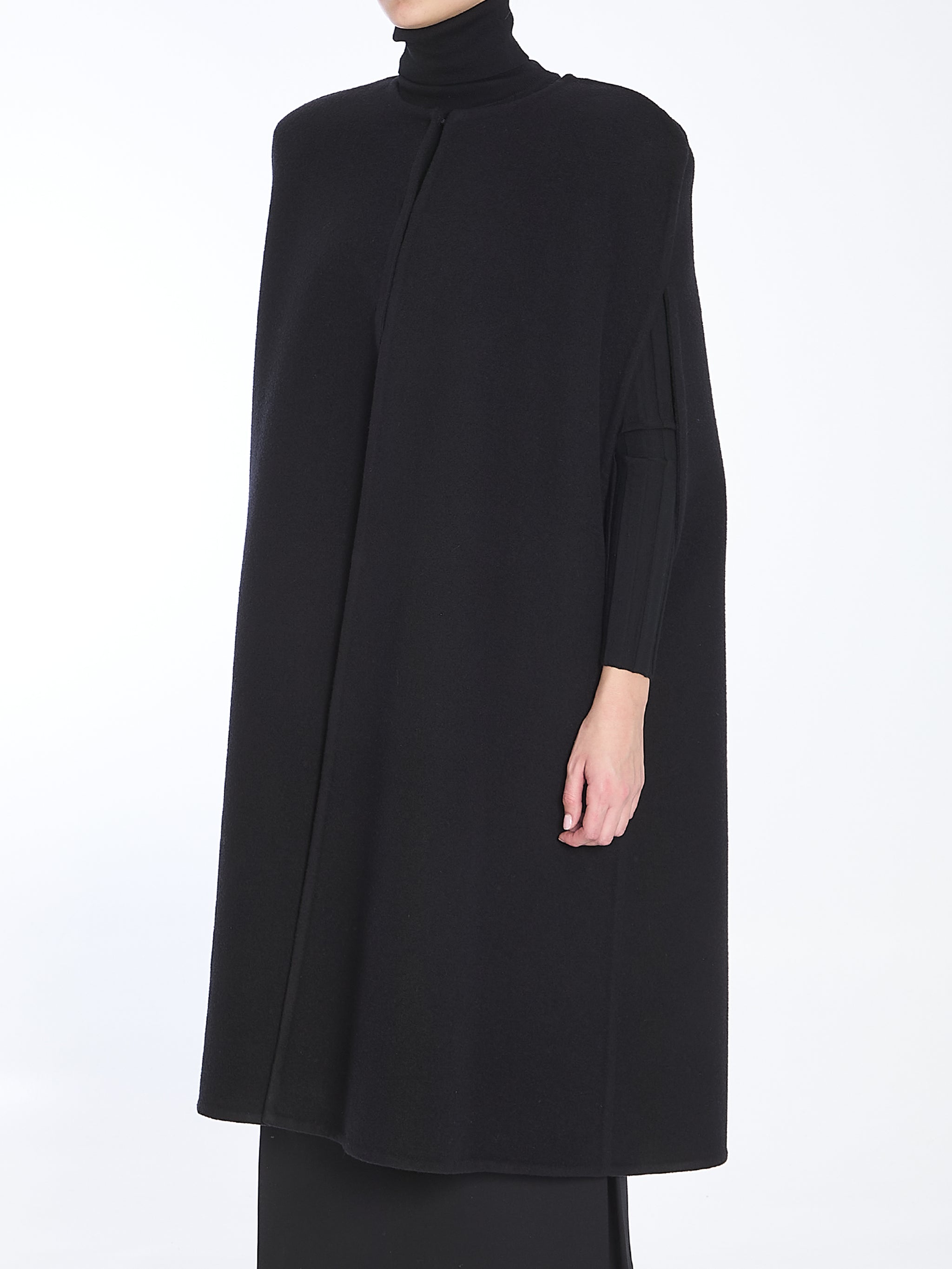 fluffy cashmere blend cape
