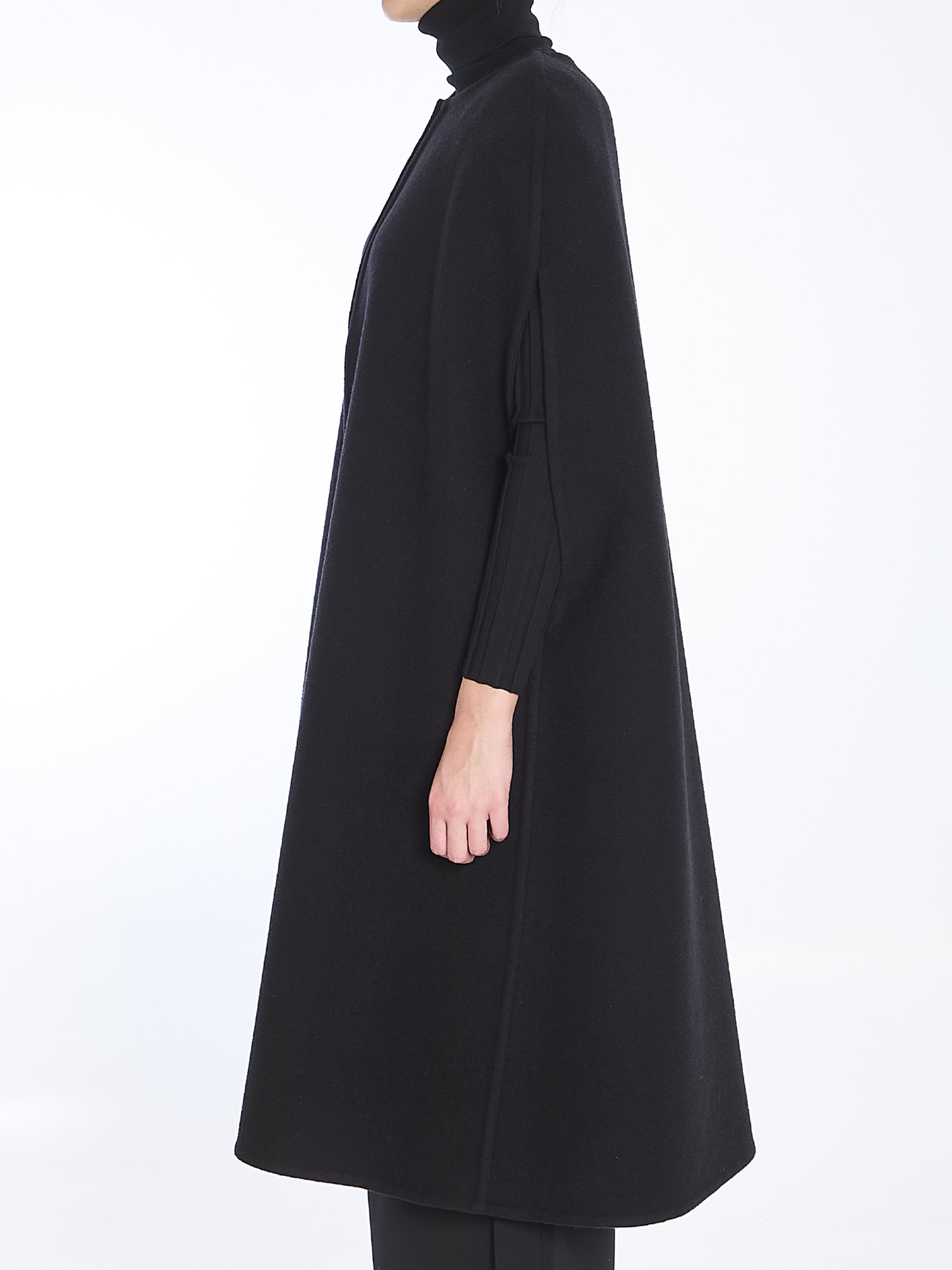 fluffy cashmere blend cape