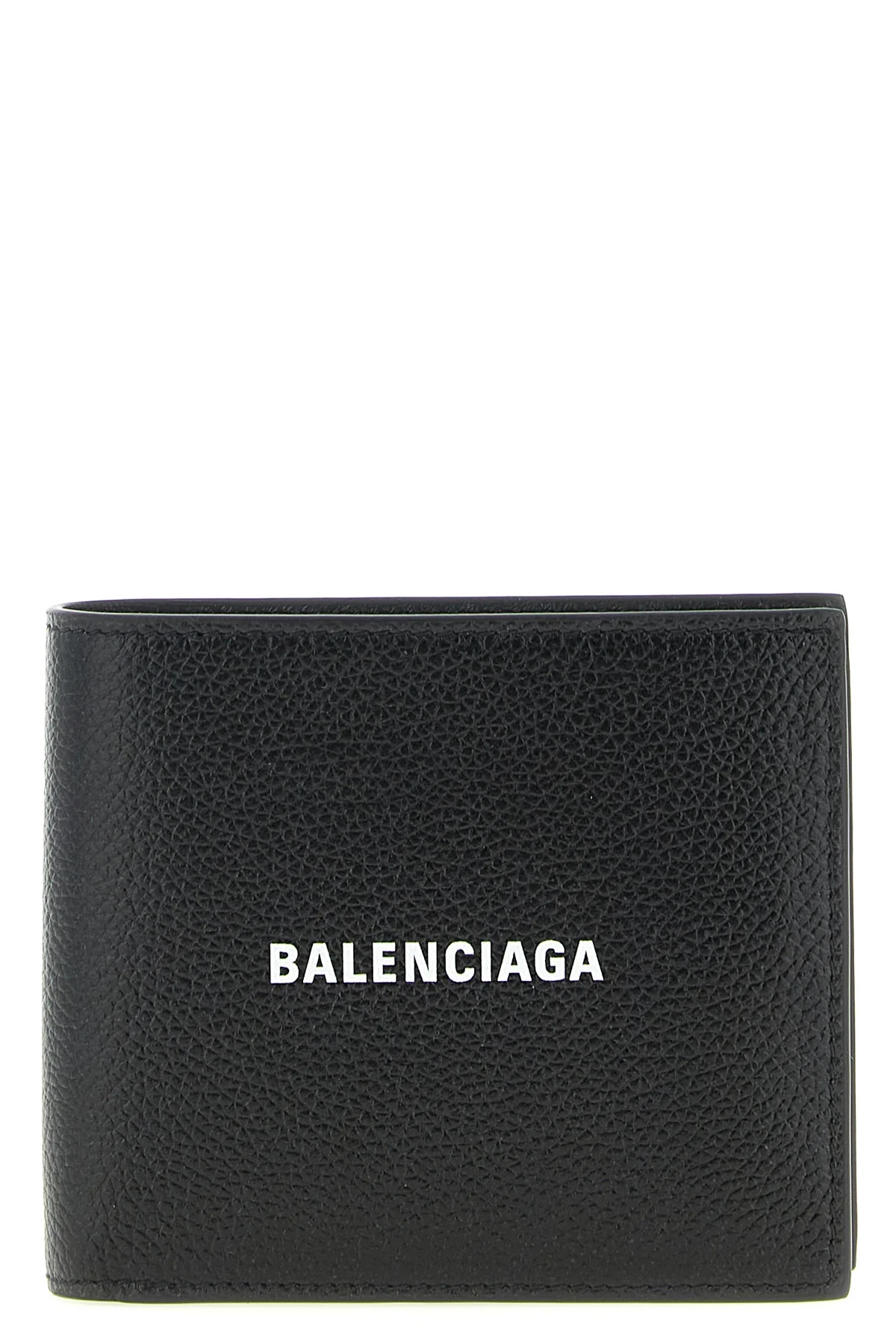 BALENCIAGA OS cash square black leather wallet