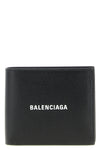 cash square black leather wallet