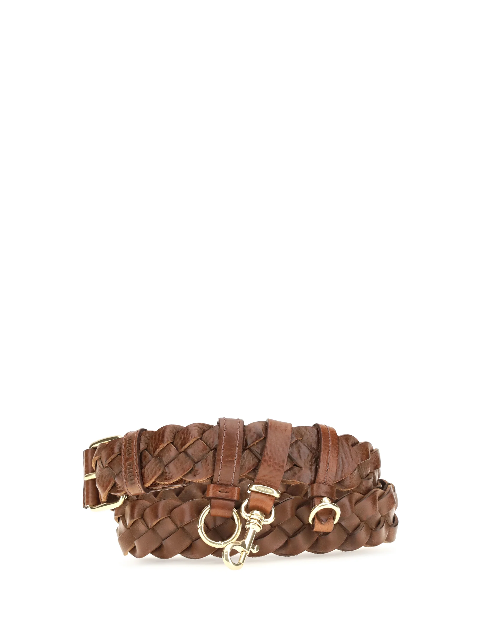 MIU MIU 80 woven leather belt